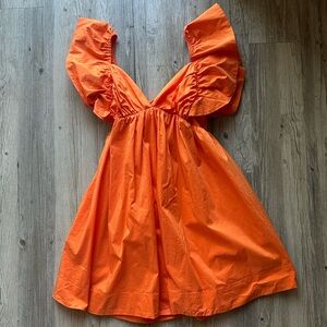Orange Babydoll Dress